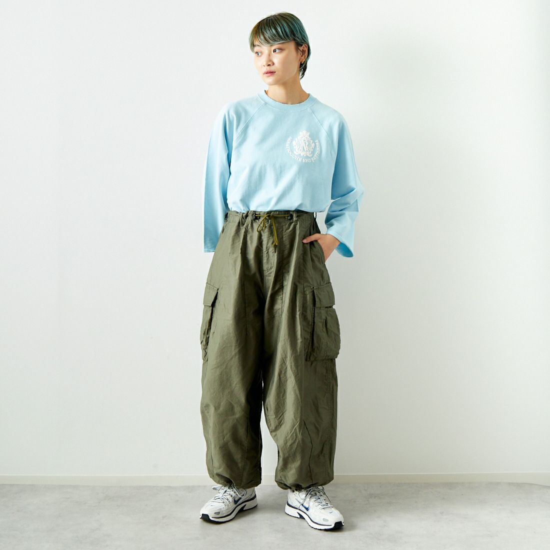 Needles [ニードルズ] BDU ヒザデルパンツ [PU248] A OLIVE &&モデル身長：160cm 着用サイズ：1&&