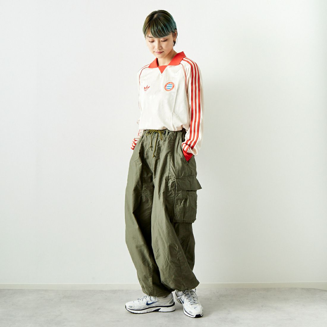 Needles [ニードルズ] BDU ヒザデルパンツ [PU248] A OLIVE &&モデル身長：160cm 着用サイズ：1&&