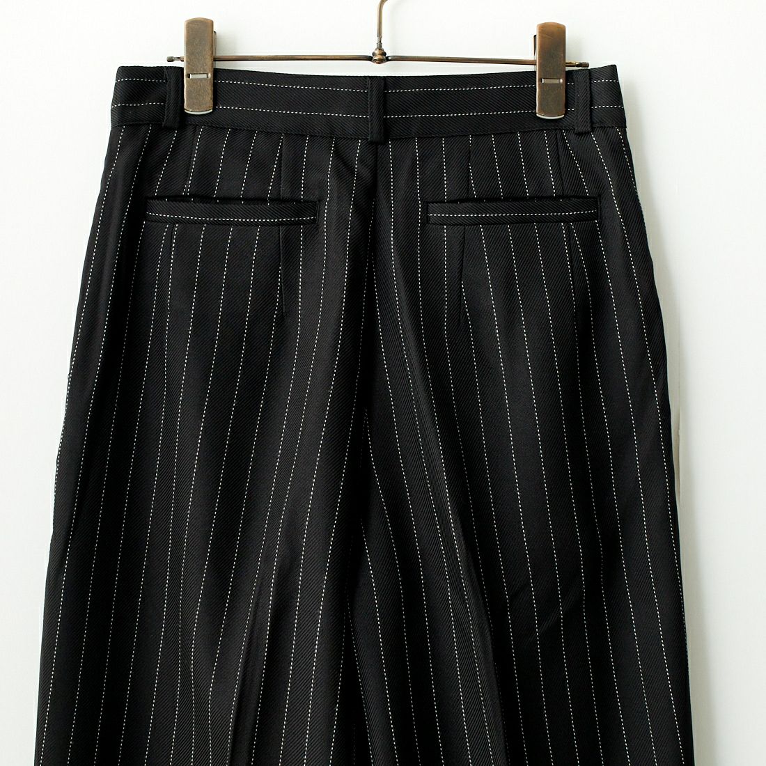 TODAYFUL [トゥデイフル] ストライプツイルトラウザーズ [12420701] BLK