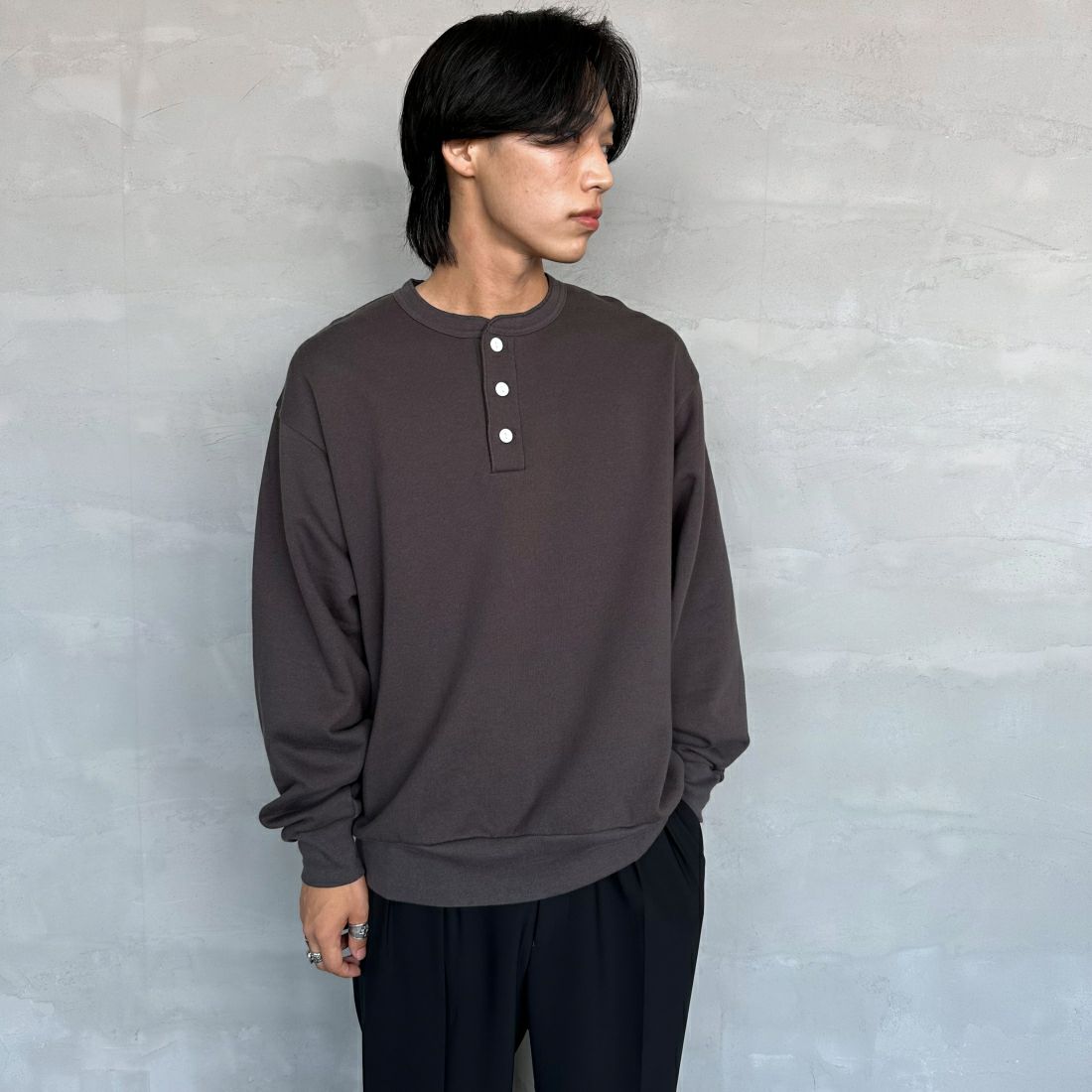 【予約商品】Health knit [ヘルスニット] 別注 ヘンリーネックスウェット [HR24F-M019-JF]