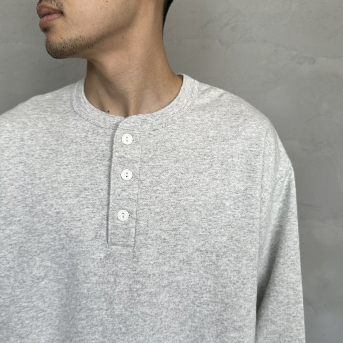 Health knit [ヘルスニット] 別注 ヘンリーネックスウェット [HR24F-M019-JF] H.GREY