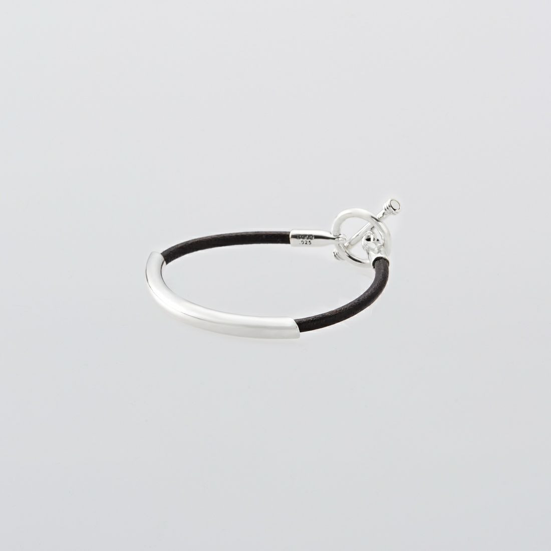 XOLO JEWELRY [ショロジュエリー] ラウンドレザーブレスレット [XOLB004L-BLK] SILVER