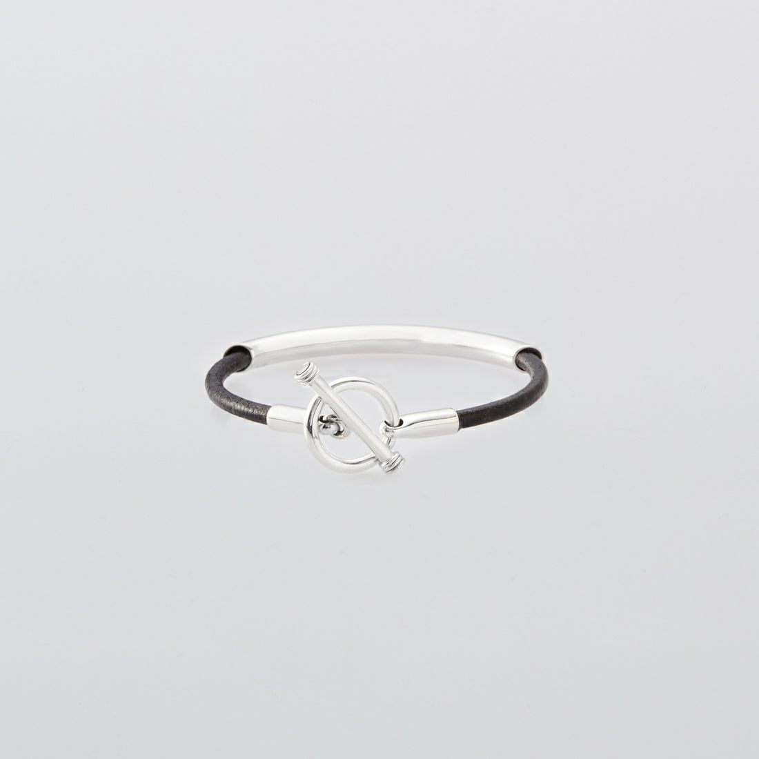XOLO JEWELRY [ショロジュエリー] ラウンドレザーブレスレット [XOLB004L-BLK] SILVER