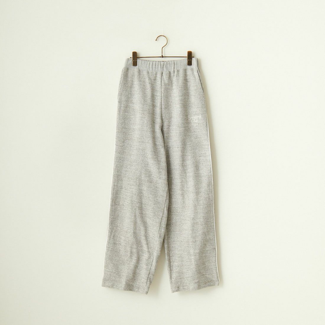 Americana × JEANS FACTORY [アメリカーナ × ジーンズファクトリー] 別注 ワンポイントロゴ刺繍 ワイドスウェットパンツ [ASO-726-1-JF] ﾓｸｸﾞﾚｰ