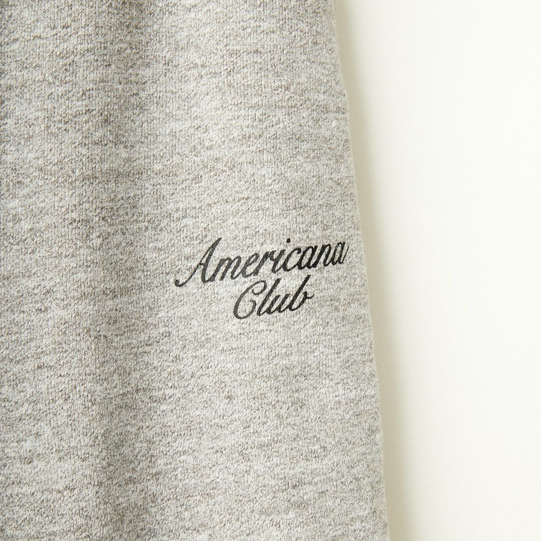 Americana × JEANS FACTORY [アメリカーナ × ジーンズファクトリー] 別注 ワンポイントロゴ ワイドスウェットパンツ [ASO-726-2-JF] ﾓｸｸﾞﾚｰ