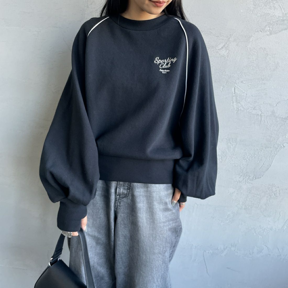 AMERICANA アメリカーナ　ジーンズファクトリー　パーカー　黒　ブラック Americana×JEANS FACTORY/アメリカーナ×ジーンズファクトリー
