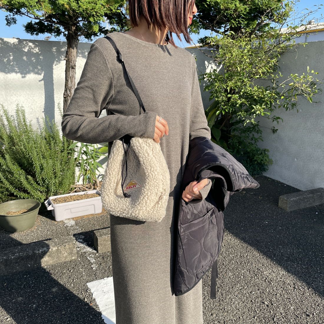 KELTY [ケルティ] リバーシブル巾着バッグ [32592465] BLACK