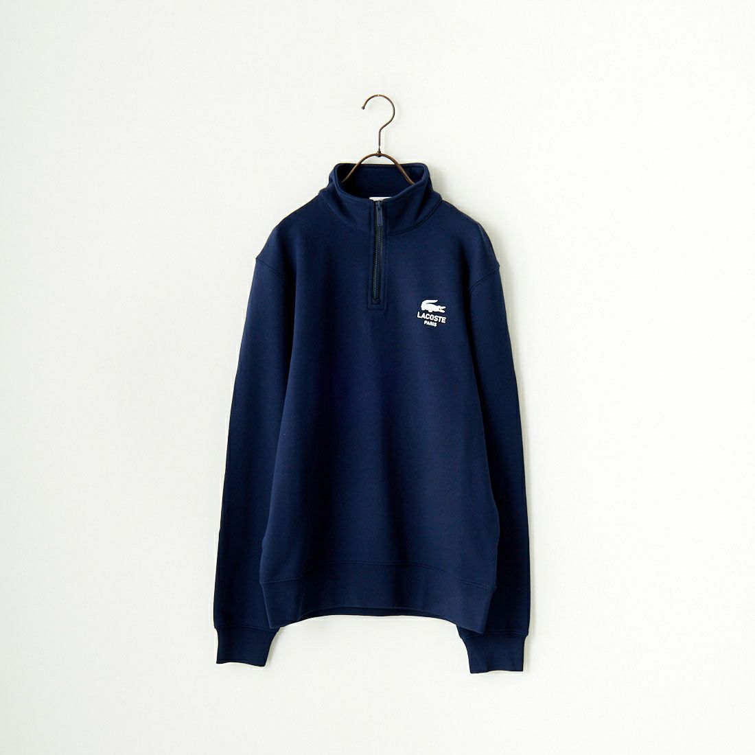 LACOSTE [ラコステ] ワンポイントプリントハーフジップスウェット [SH2735] 166 NAVY B