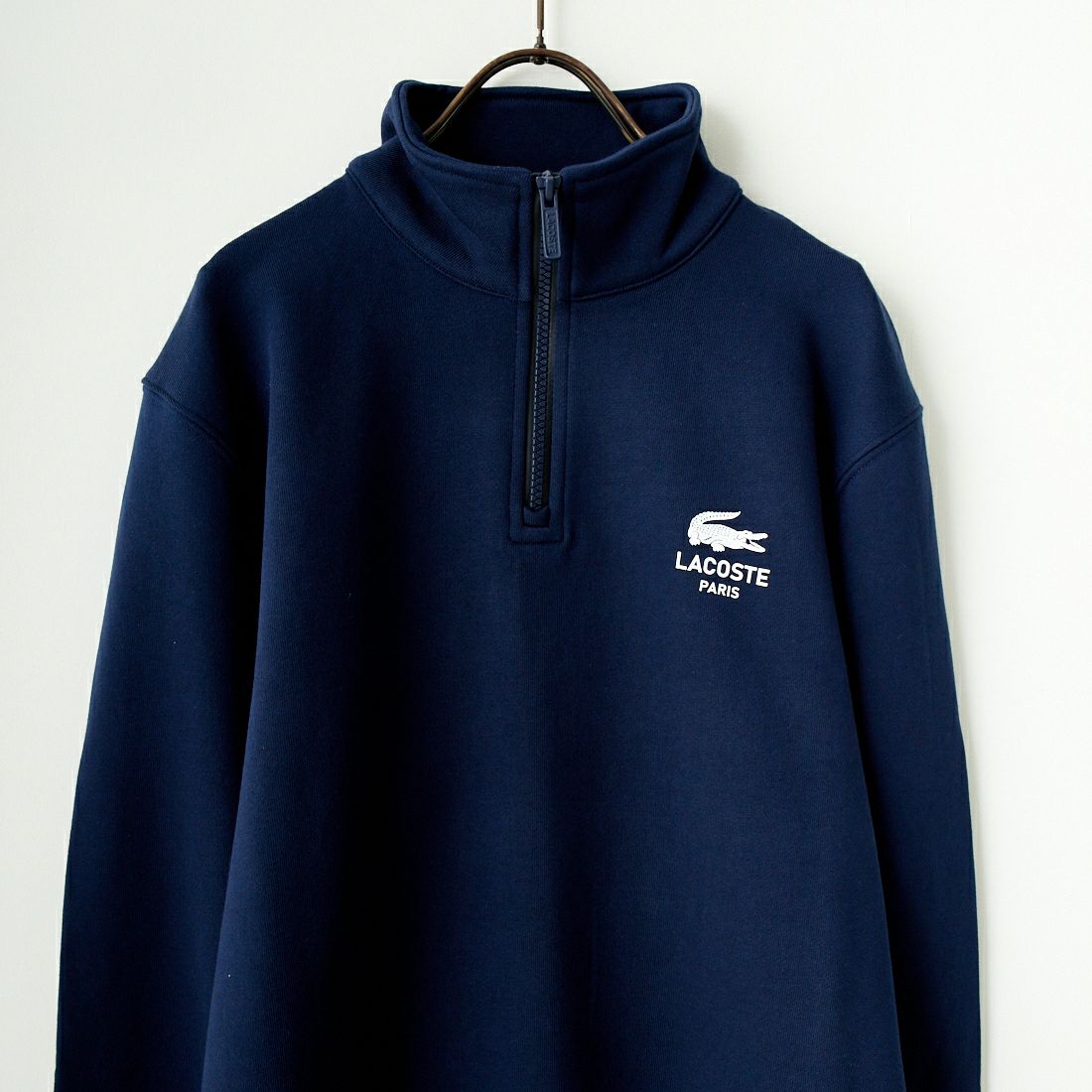 LACOSTE [ラコステ] ワンポイントプリントハーフジップスウェット [SH2735] 166 NAVY B