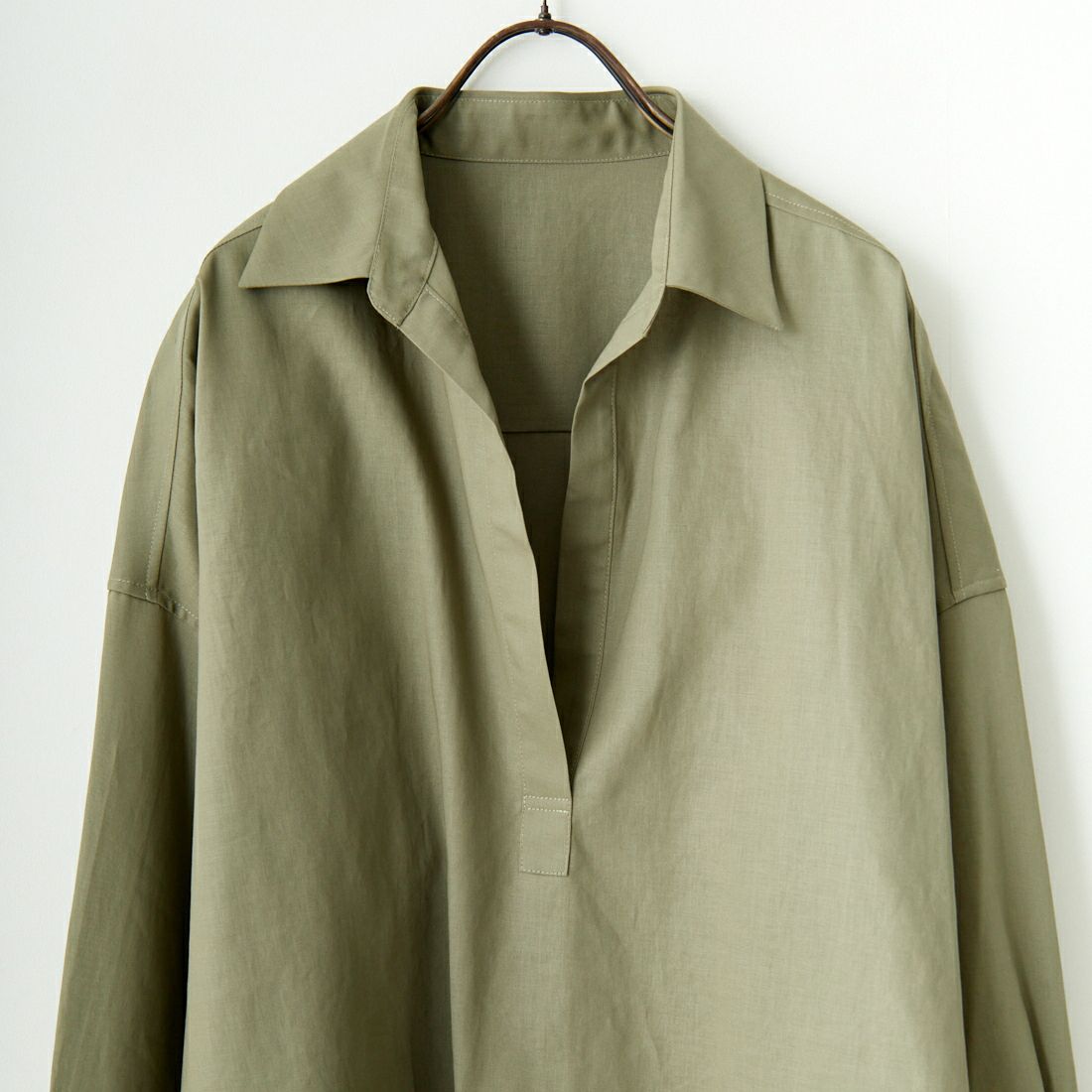 MICA&DEAL [マイカアンドディール] スキッパーショートブラウス [0124301209] KHAKI