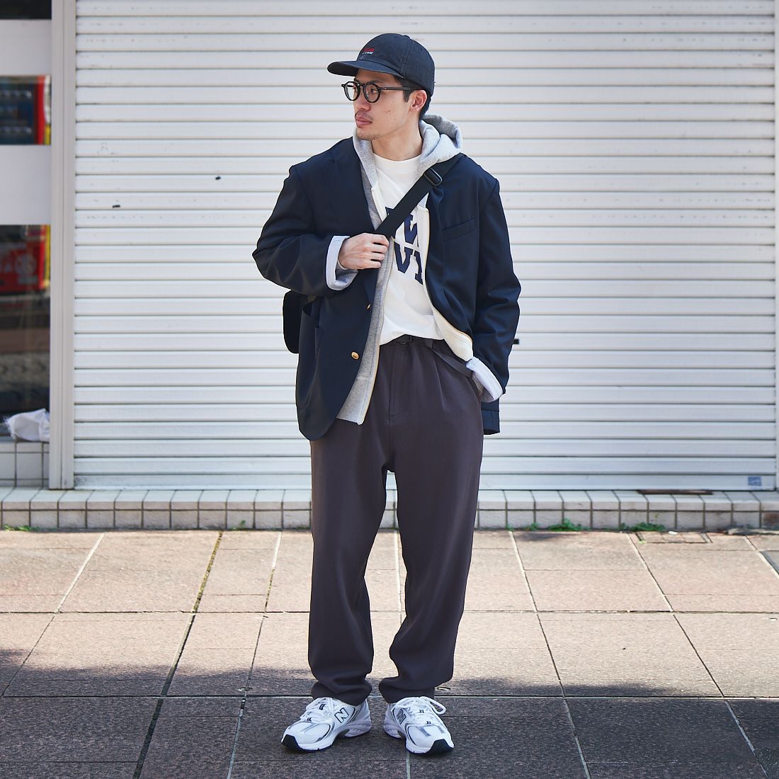 GRAMiCCi [グラミチ] 別注 ウールライク エブリデイパンツ [GUP4-F1024-JF] CHARCOAL &&モデル身長：168cm 着用サイズ：L&&