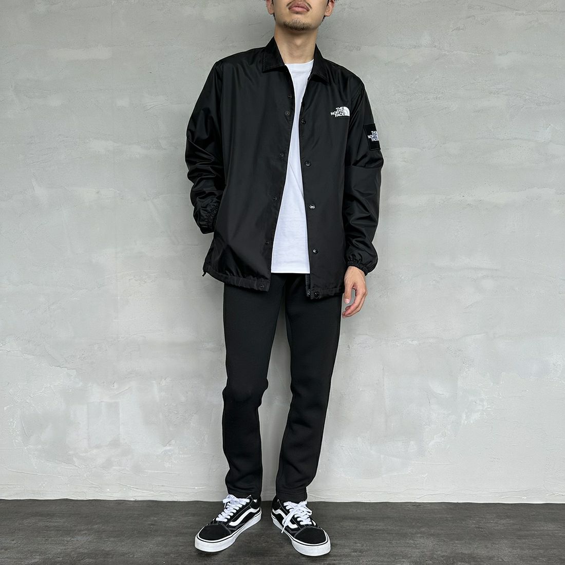 GRAMiCCi [グラミチ] 別注 テックニットスリムパンツ [GUP4-F1023-JF] BLACK &&モデル身長：168cm 着用サイズ：S&&