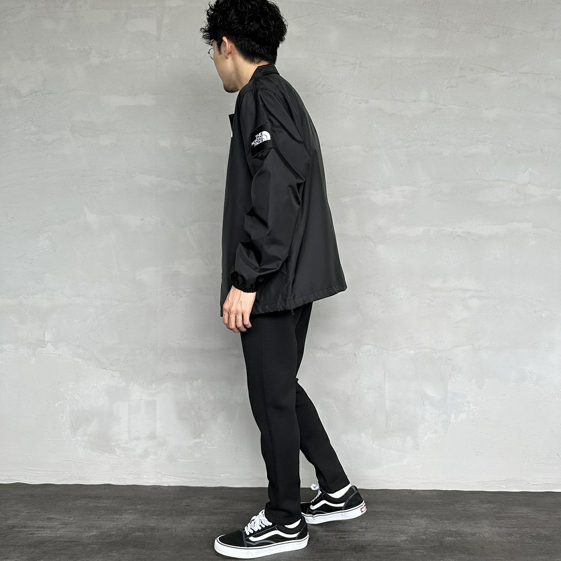 GRAMiCCi [グラミチ] 別注 テックニットスリムパンツ [GUP4-F1023-JF] BLACK &&モデル身長：168cm 着用サイズ：S&&