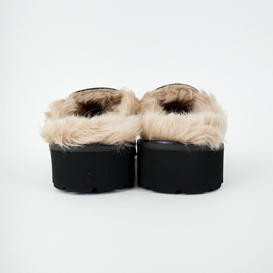 Caminando [カミナンド] ファービット付き フラットシューズ [22115W] BLACK