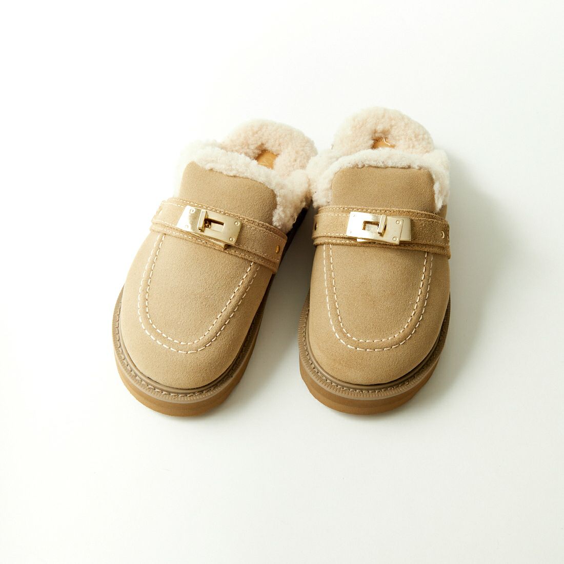 Caminando [カミナンド] ファー付きミュール [24112W] BEIGE