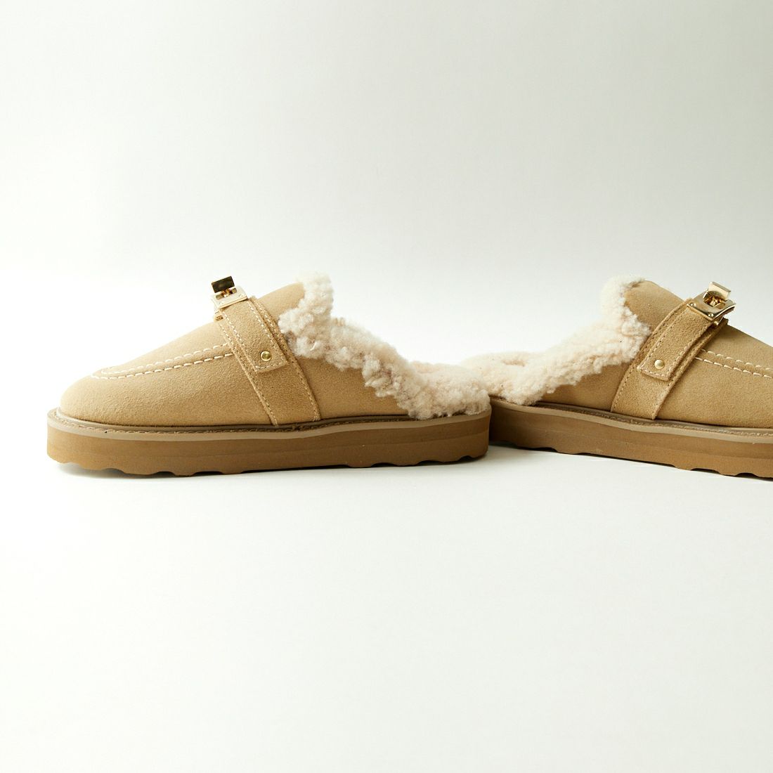 Caminando [カミナンド] ファー付きミュール [24112W] BEIGE