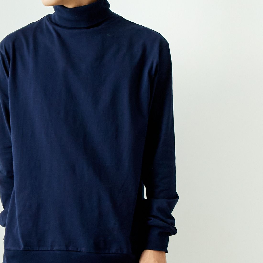 amne [アンヌ] ジャージータートルTシャツ [AMN-CS-066] NAVY