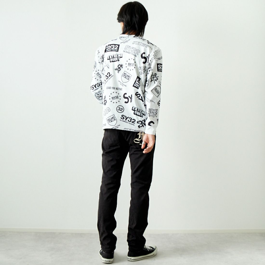 MARK & LONA [マークアンドロナ] エッセンス 4WAYストレッチパンツ [MLM-4C-AT07] BLACK &&モデル身長：179cm 着用サイズ：48&&