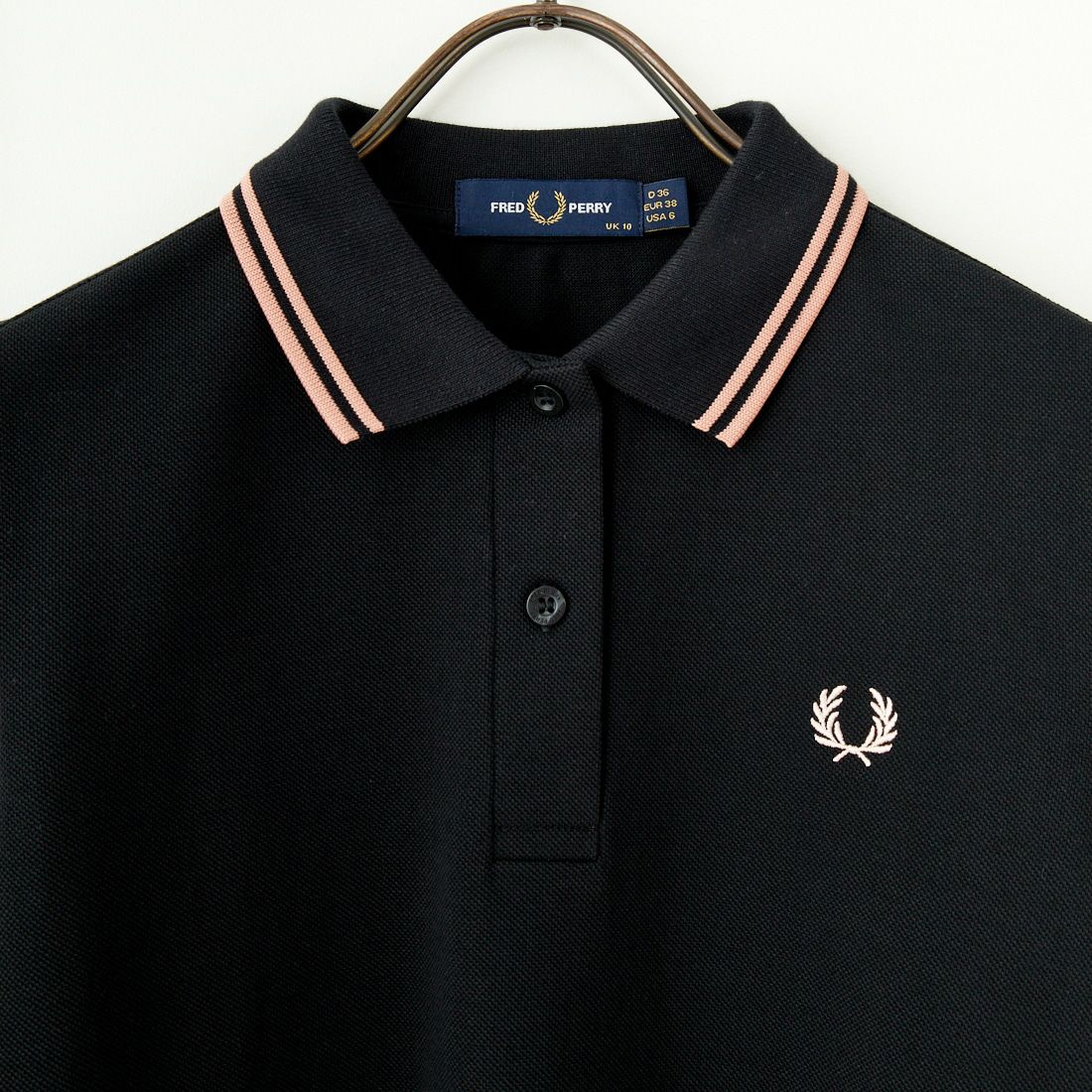 FRED PERRY [フレッドペリー] ツインティップライン ロングスリーブポロシャツ [G3636] Z79 BLK/BL