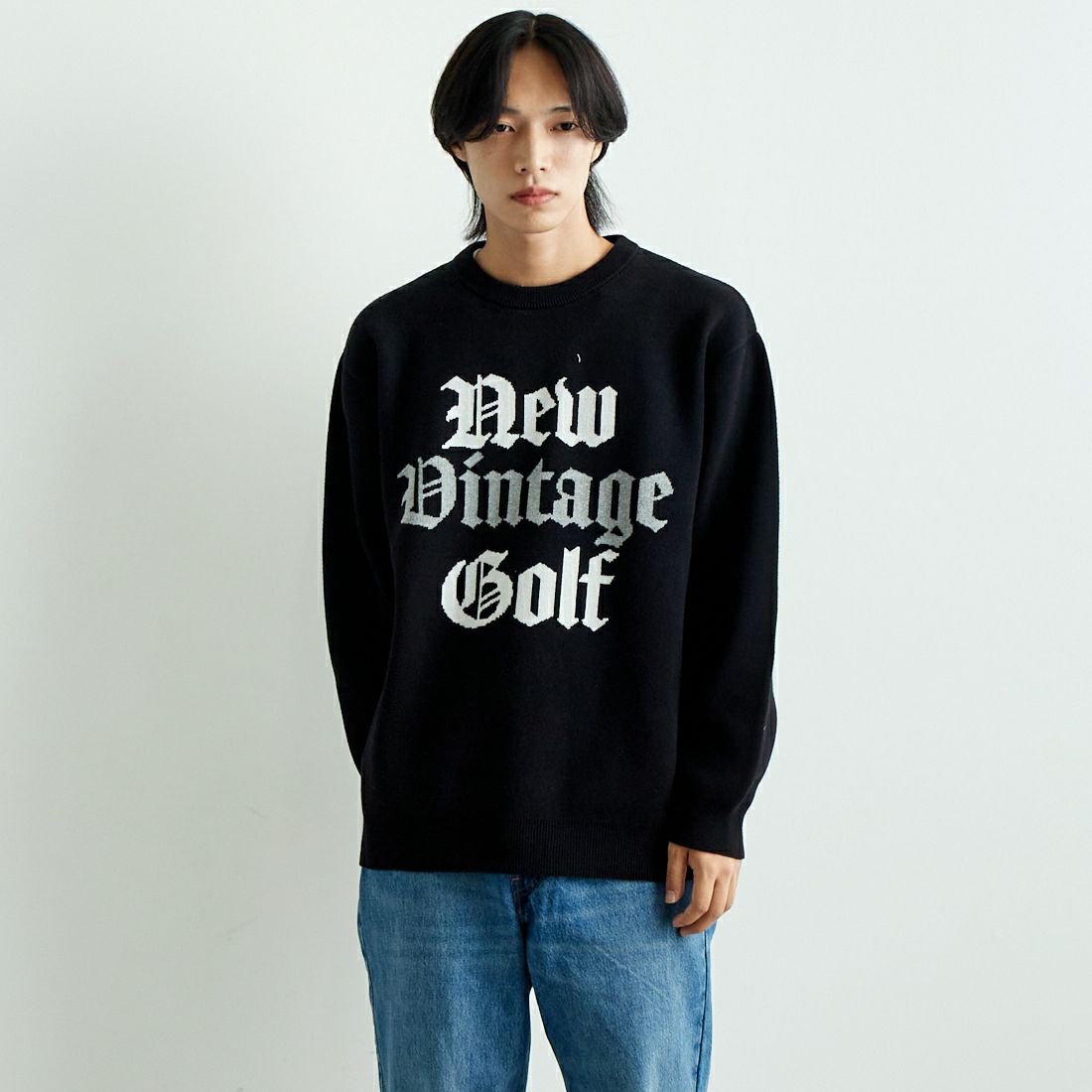 NEW VINTAGE GOLF [ニュービンテージゴルフ] オールドイングリッシュ クルーネックニット [NVG-24F04]