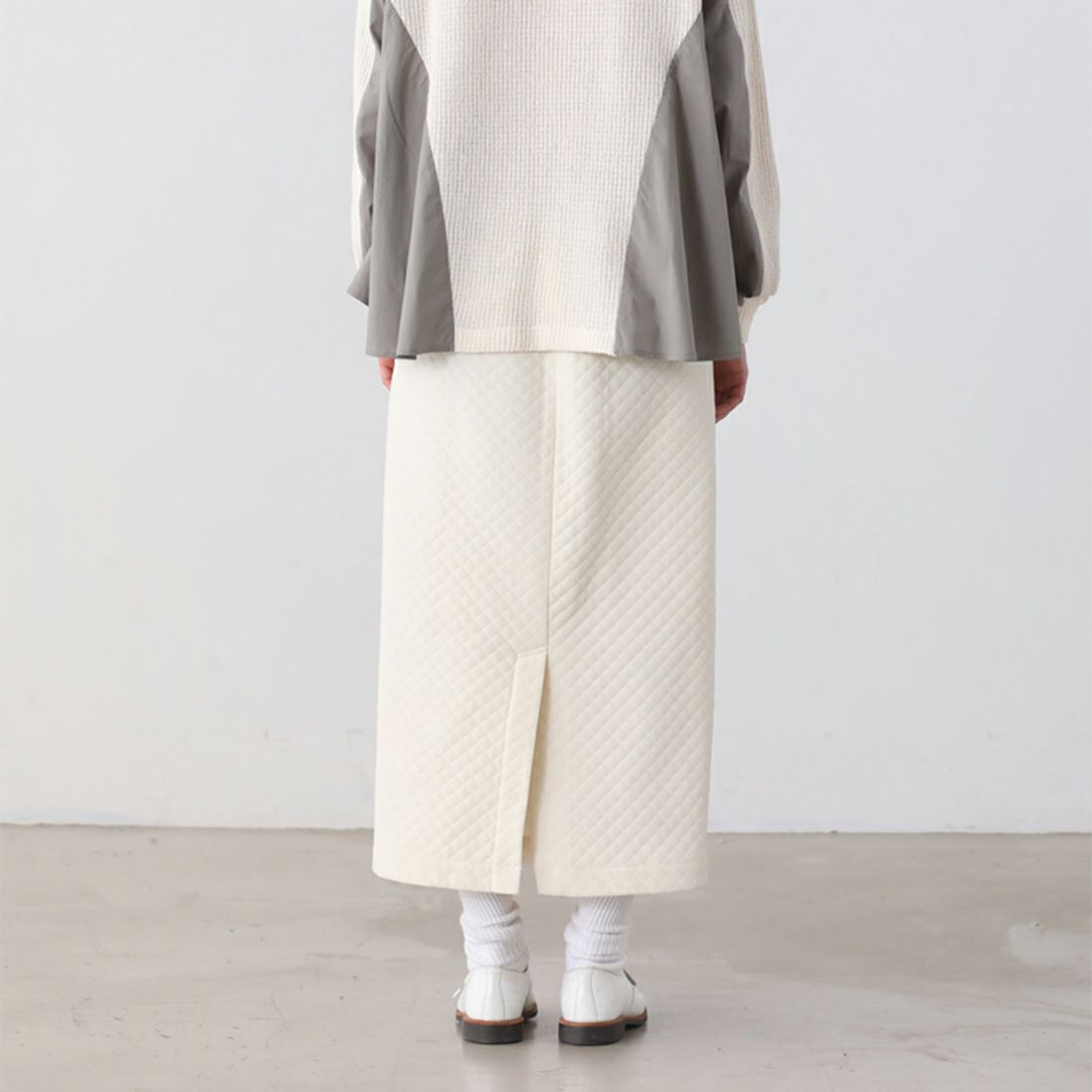 Kelen [ケレン] キルティングタックスカート [LKL24FSK2032] ECRU