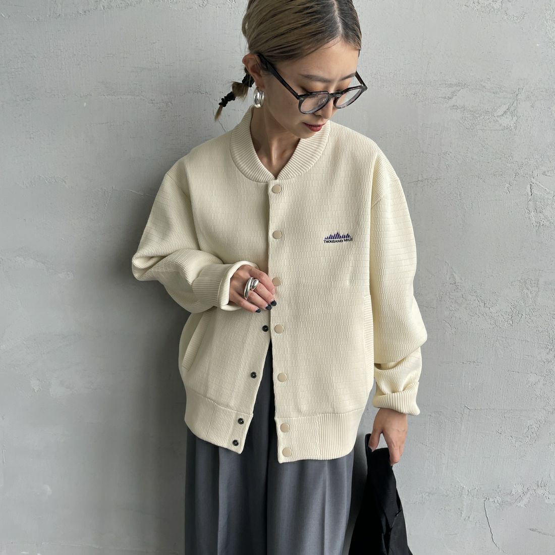 THOUSAND MILE [サウザンド マイル] 別注 ハニカムニットブルゾン