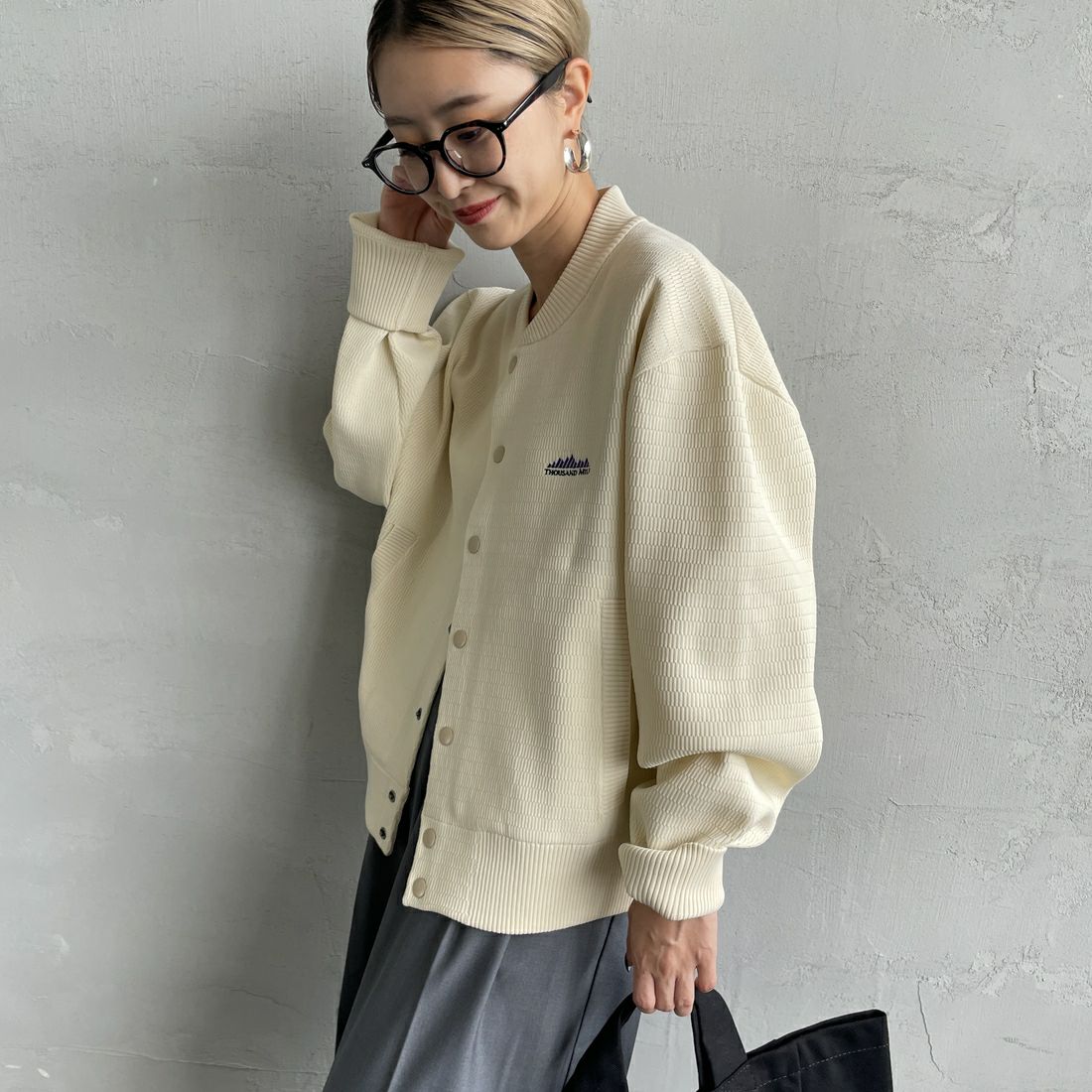 THOUSAND MILE [サウザンド マイル] 別注 ハニカムニットブルゾン