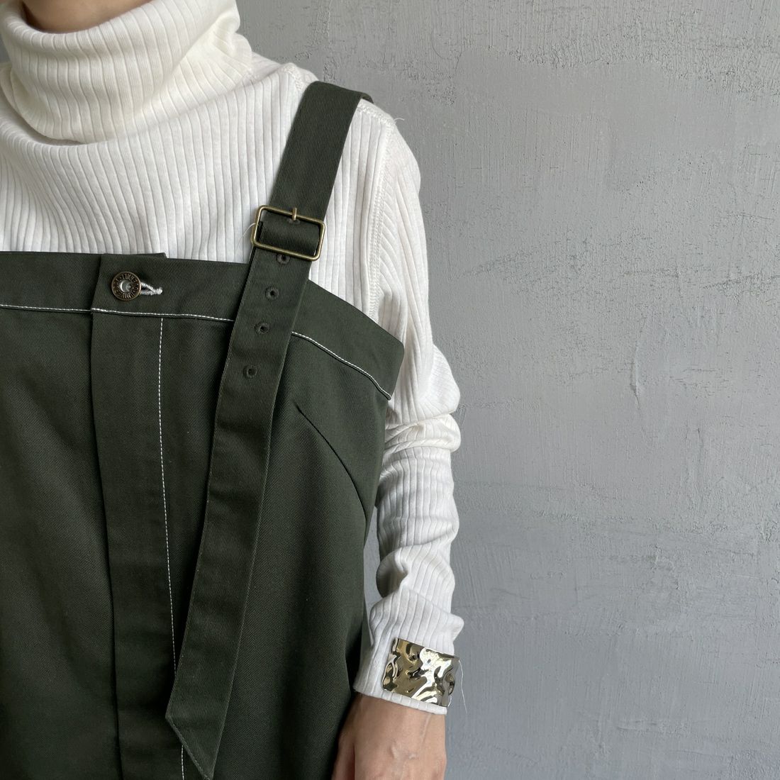 UNIVERSAL OVERALL [ユニバーサルオーバーオール] 別注 T/Cツイル ワークジャンパースカート [U2432710IN-JF] KHAKI