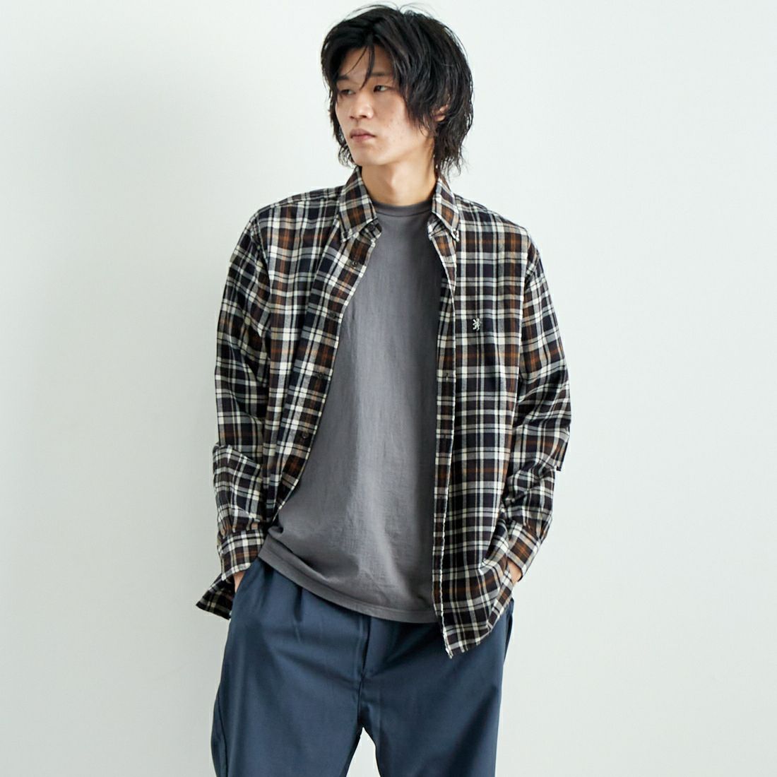 NV/L.BR CK&&モデル身長：182cm 着用サイズ：L&&
