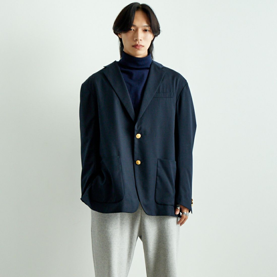 DK.NAVY&&モデル身長：179cm 着用サイズ：L&&