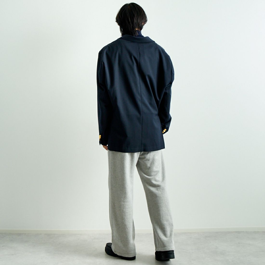 Gymphlex [ジムフレックス] 2Bジャケット [GY-A0553CWT] DK.NAVY &&モデル身長：179cm 着用サイズ：L&&