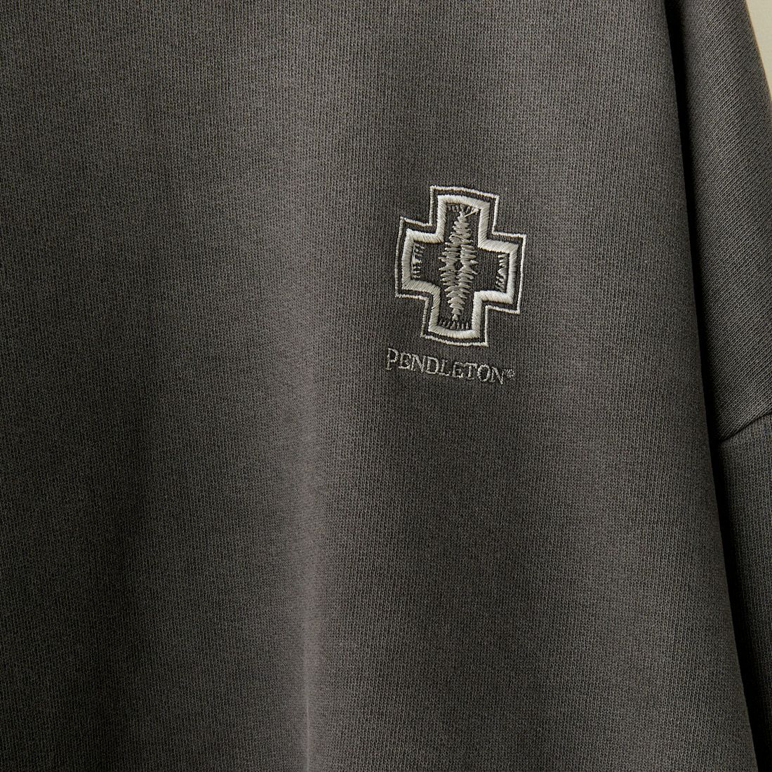 PENDLETON [ペンドルトン] 別注 ネイティブ柄 バックプリントピグメントスウェット [4475-7238-JF] BLACK
