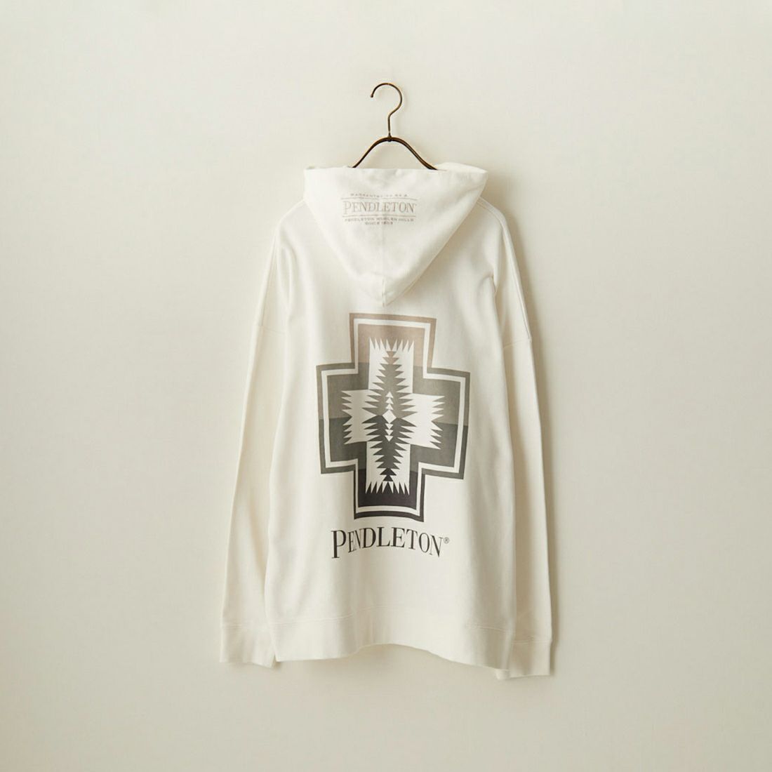 PENDLETON [ペンドルトン] 別注 ネイティブ柄 バックプリントフード刺繍スウェットパーカー [4475-7239-JF] OFF