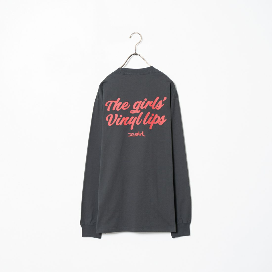 X-girl [エックスガール] ビニールリップフェイス ロングスリーブTシャツ [105243011017]