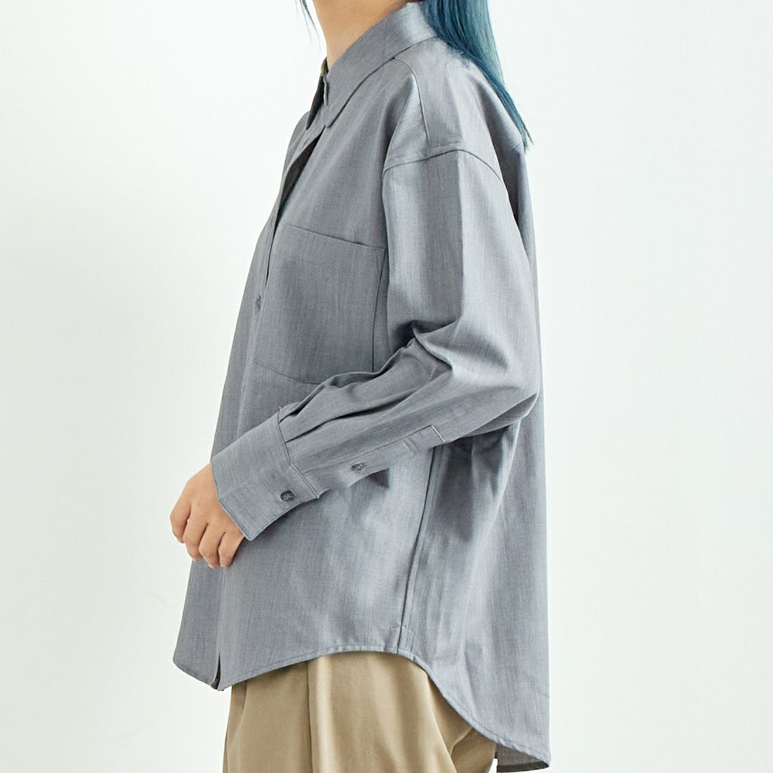 Jeans Factory Clothes [ジーンズファクトリークローズ] テンセルウール ロングスリーブシャツ [LFE700] 830 GRAY