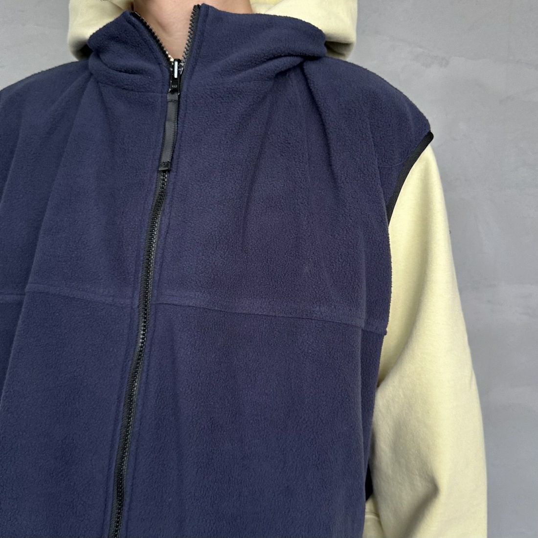 frostline [フロストライン] 別注 ナイロンフリース リバーシブルベスト [FL3-VT-IN3-JF] NAVY