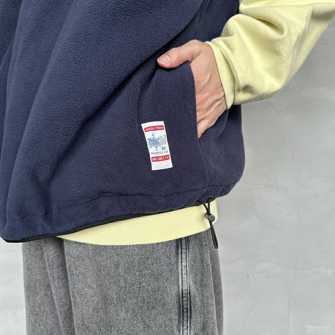 frostline [フロストライン] 別注 ナイロンフリース リバーシブルベスト [FL3-VT-IN3-JF] NAVY