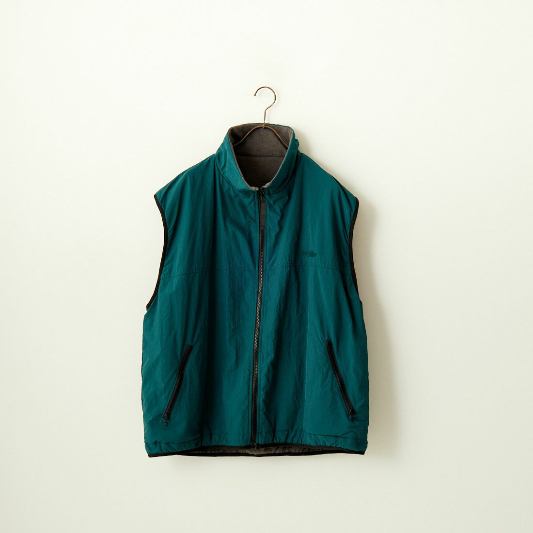 frostline [フロストライン] 別注 ナイロンフリース リバーシブルベスト [FL3-VT-IN3-JF] GREEN