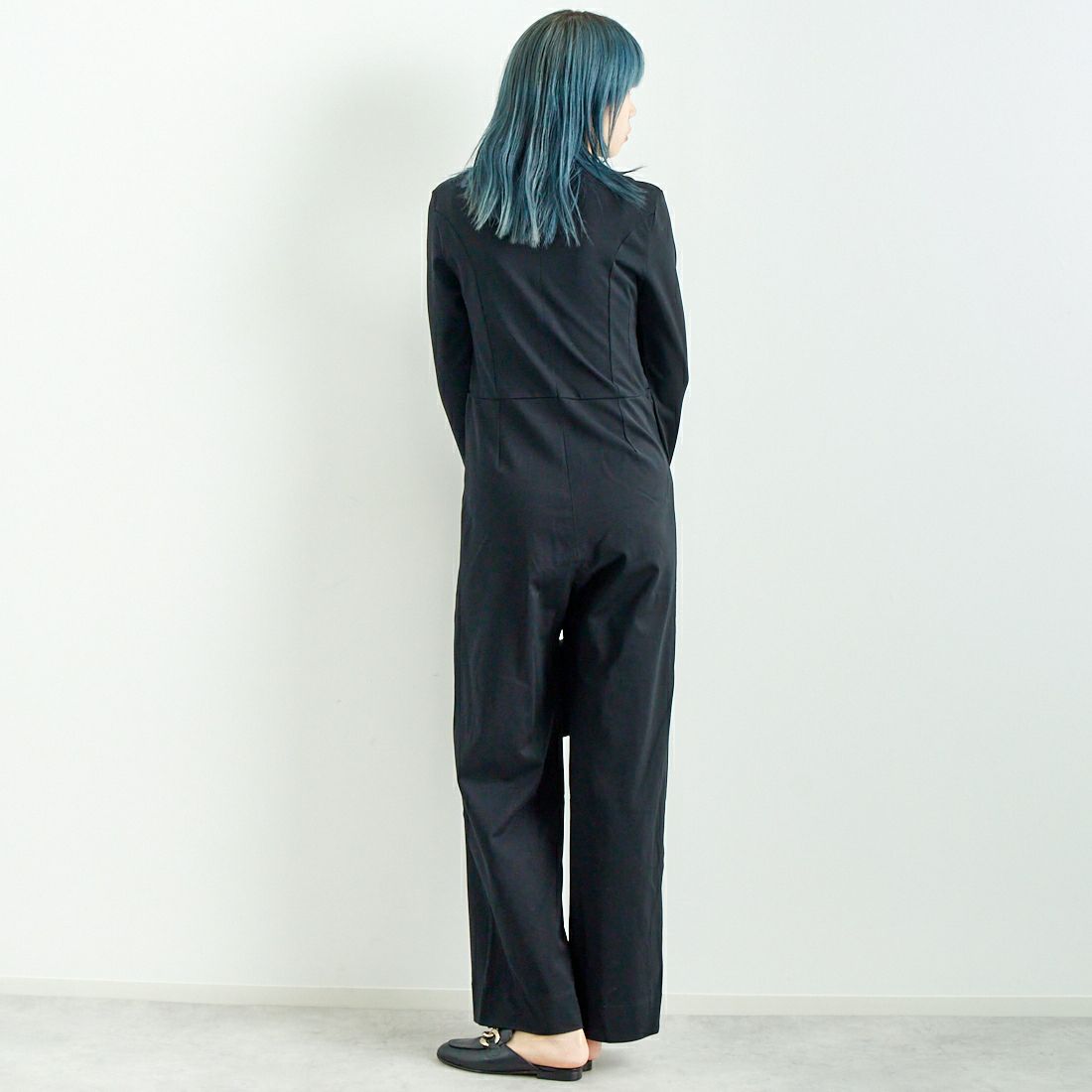 HOLIDAY [ホリデイ] ジャンプスーツ [24201016] BLACK &&モデル身長：167cm 着用サイズ：ONE SIZE&&