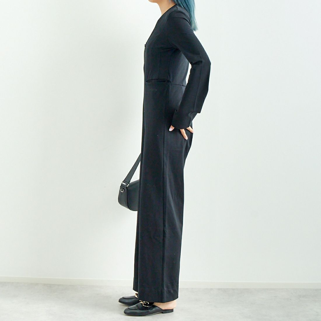 HOLIDAY [ホリデイ] ジャンプスーツ [24201016] BLACK &&モデル身長：167cm 着用サイズ：ONE SIZE&&