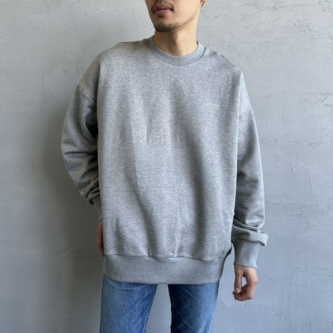 TATRAS [タトラス] FIDASIO スウェットシャツ [MTAT24A8197-M] GRAY &&モデル身長：168cm 着用サイズ：3&&