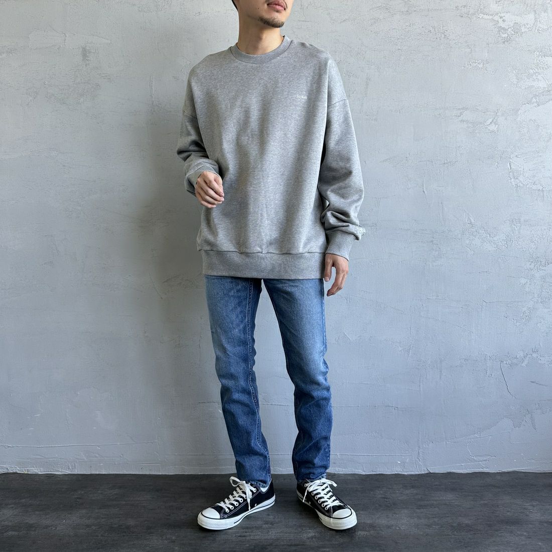 TATRAS [タトラス] FIDASIO スウェットシャツ [MTAT24A8197-M] GRAY &&モデル身長：168cm 着用サイズ：3&&
