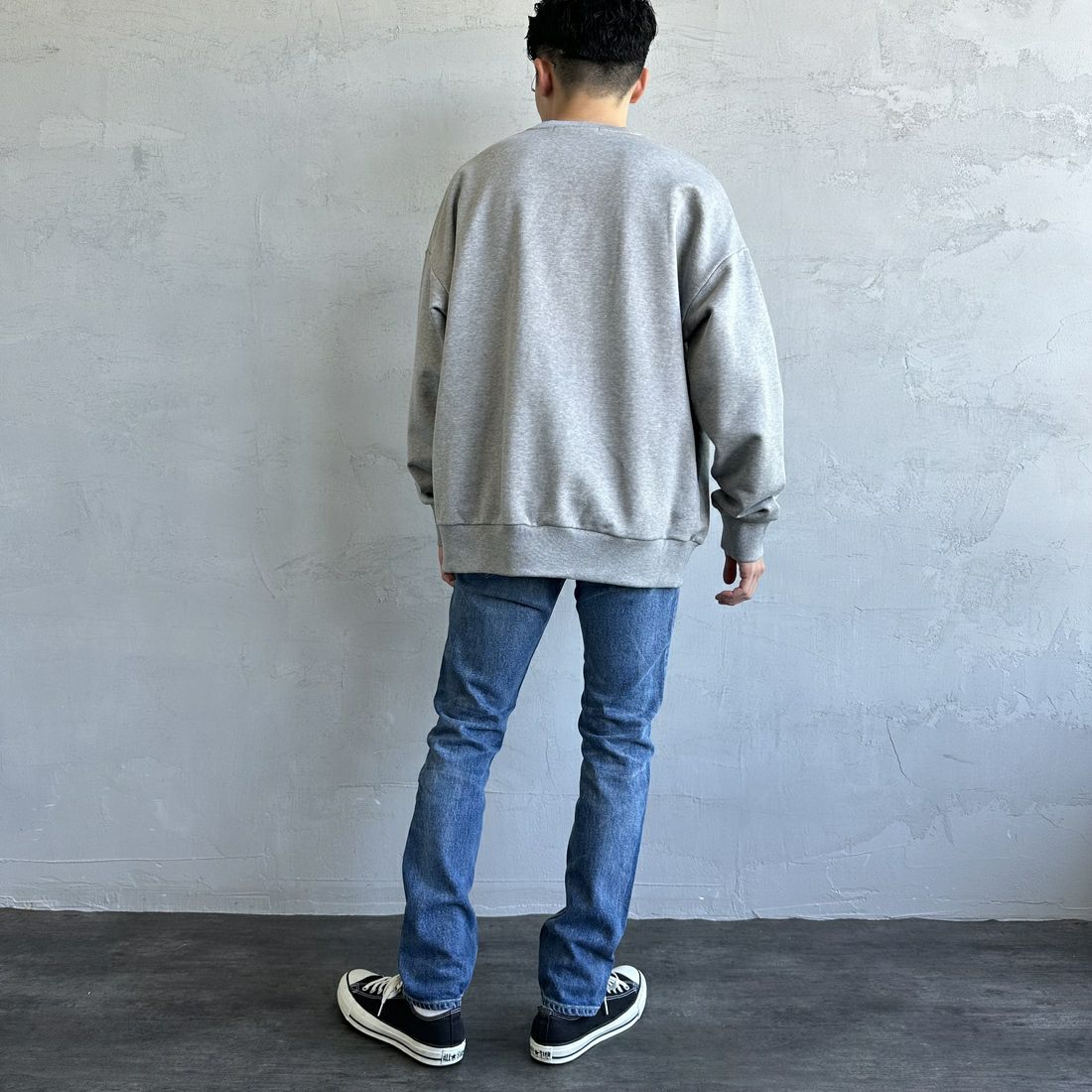 TATRAS [タトラス] FIDASIO スウェットシャツ [MTAT24A8197-M] GRAY &&モデル身長：168cm 着用サイズ：3&&