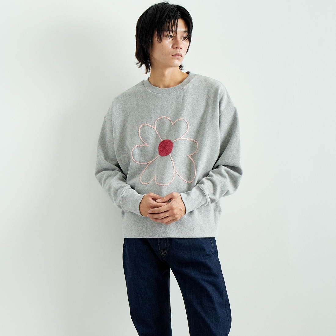 ChahChah [チャーチャー] ハートフラワー刺繍ニット [CC-24FW-KN02 