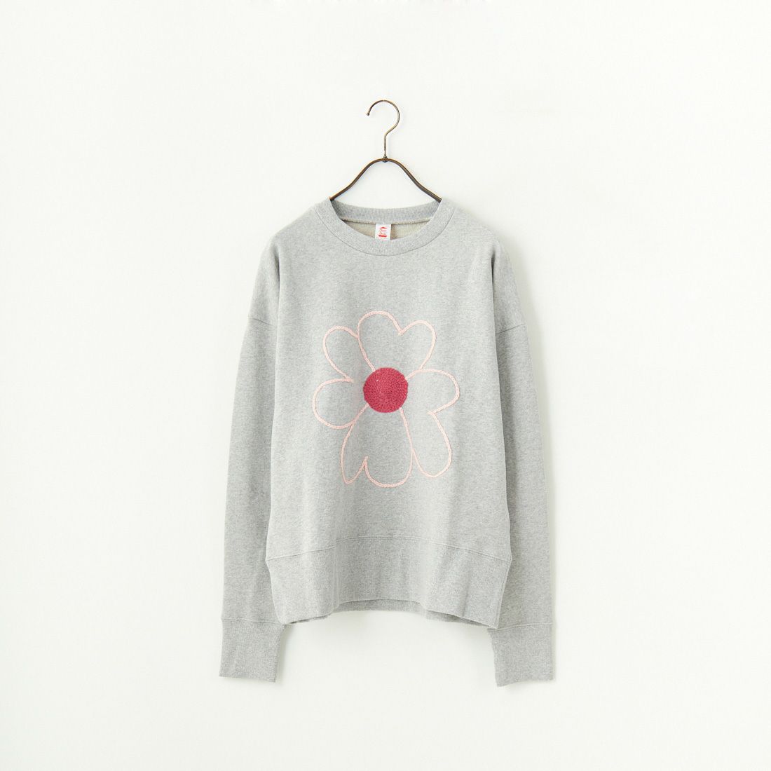 ChahChah [チャーチャー] ハートフラワー刺繍スウェット [CC-24FW-FWL01] GRAY