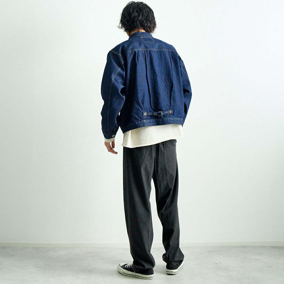 LEVIS Vintage Clothing [リーバイス ヴィンテージ クロージング] 1936モデル TYPE1ジャケット [0033E-00] 01 RINSE &&モデル身長：182cm 着用サイズ：L&&