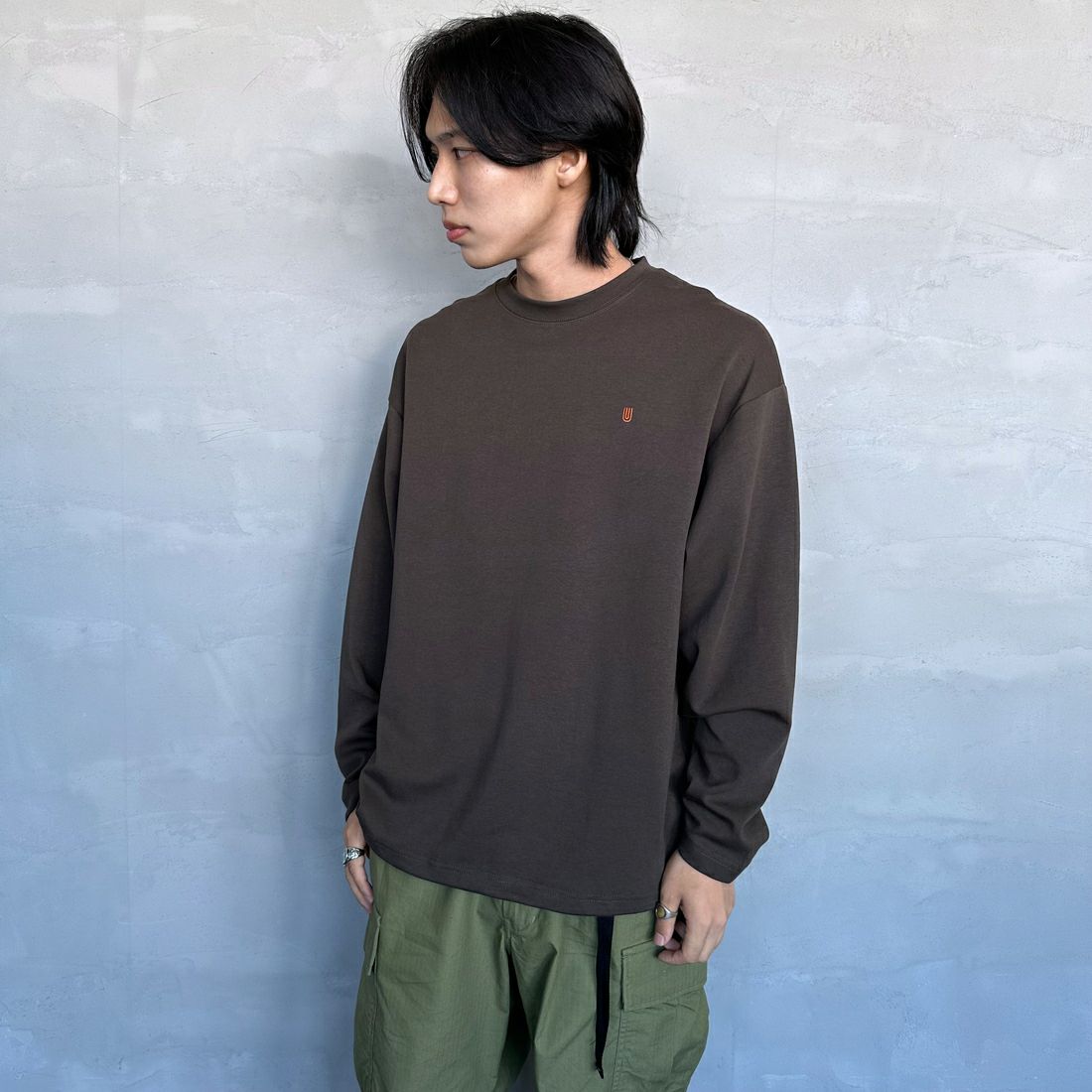 UNIVERSAL OVERALL [ユニバーサルオーバーオール] 別注 ドローコード ロングスリーブポンチTシャツ [U2411281IN-JF]