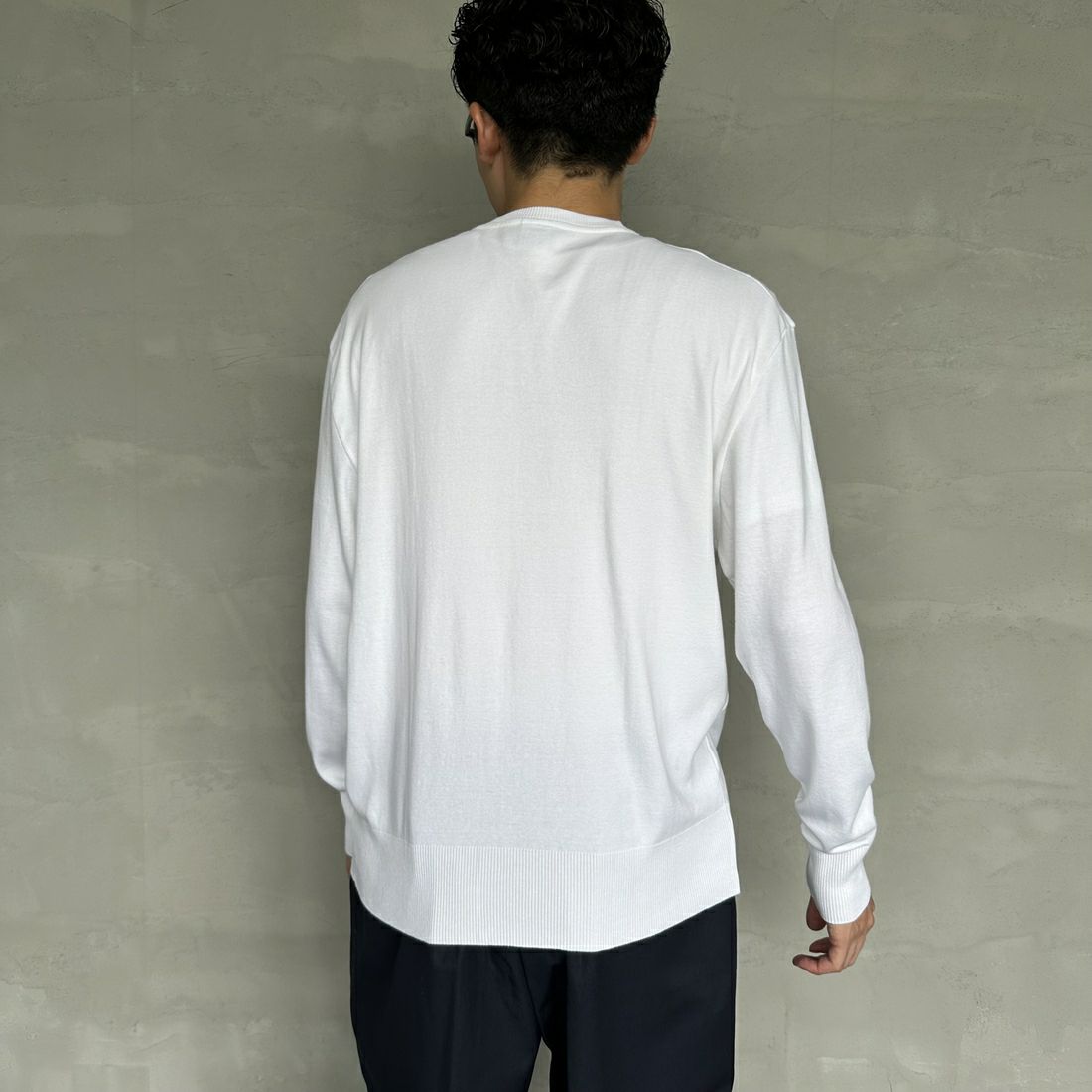 GICIPI [ジチピ] LUPO クルーネックニットソー [2401A] BIANCO &&モデル身長：168cm 着用サイズ：4&&