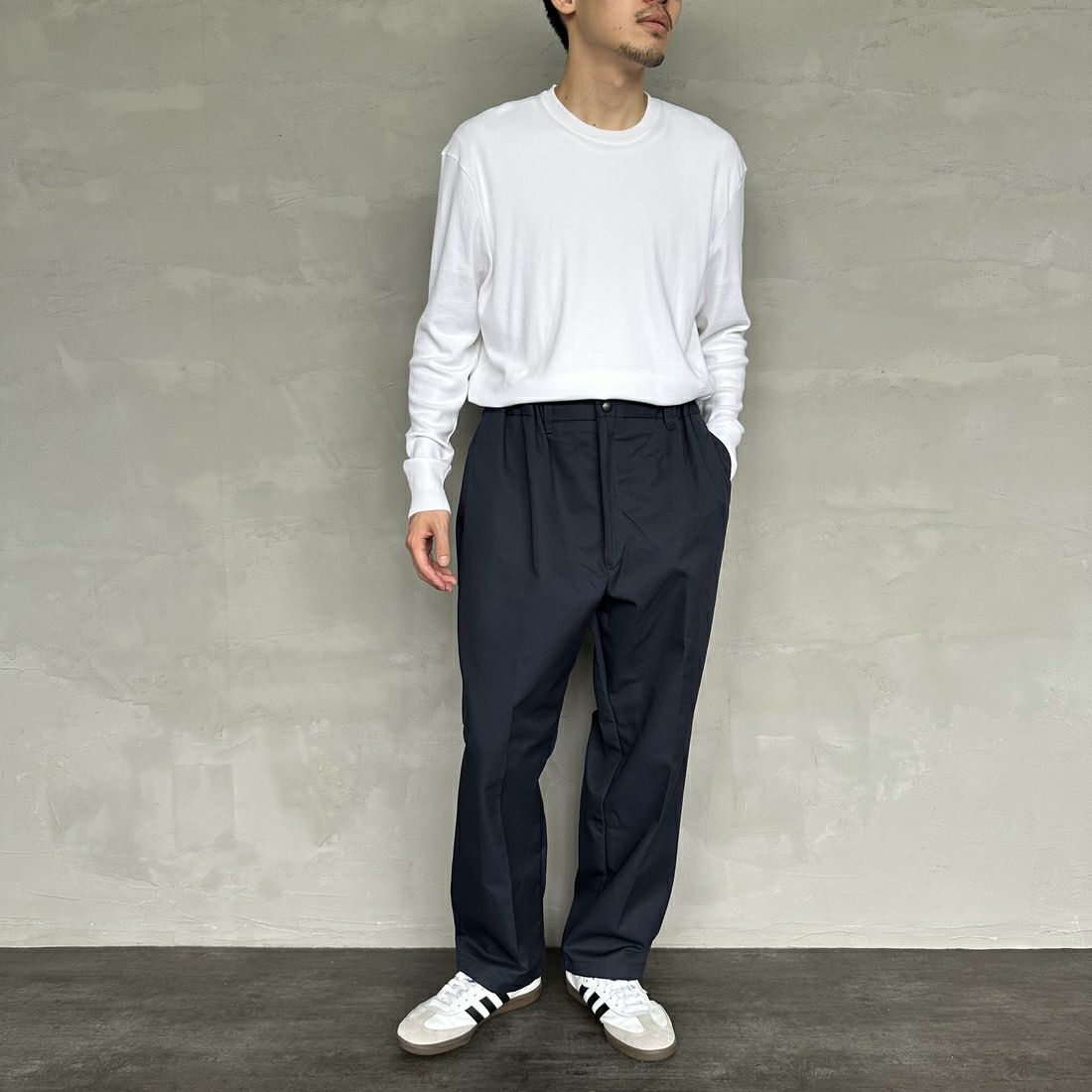 GICIPI [ジチピ] LUPO クルーネックニットソー [2401A] BIANCO &&モデル身長：168cm 着用サイズ：4&&