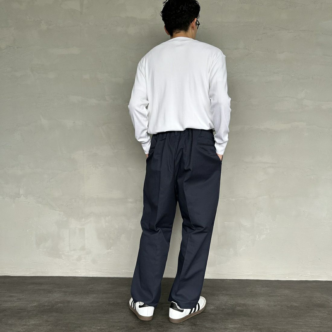 GICIPI [ジチピ] LUPO クルーネックニットソー [2401A] BIANCO &&モデル身長：168cm 着用サイズ：4&&